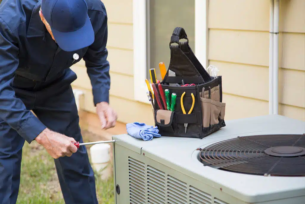 Customers scheming through Frymire's EASE brochure